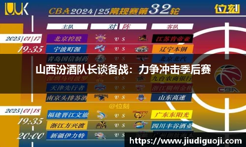 山西汾酒队长谈备战：力争冲击季后赛